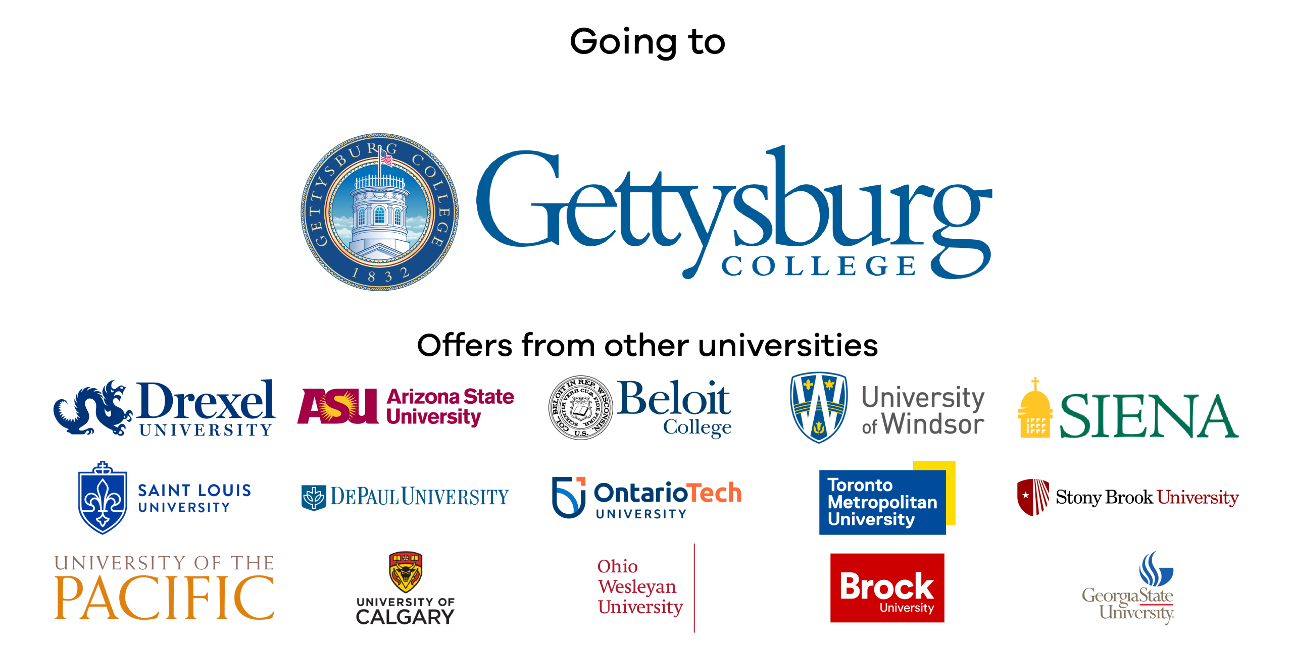 Omer Shamil's acceptances: Gettysburg College and offers from other universities