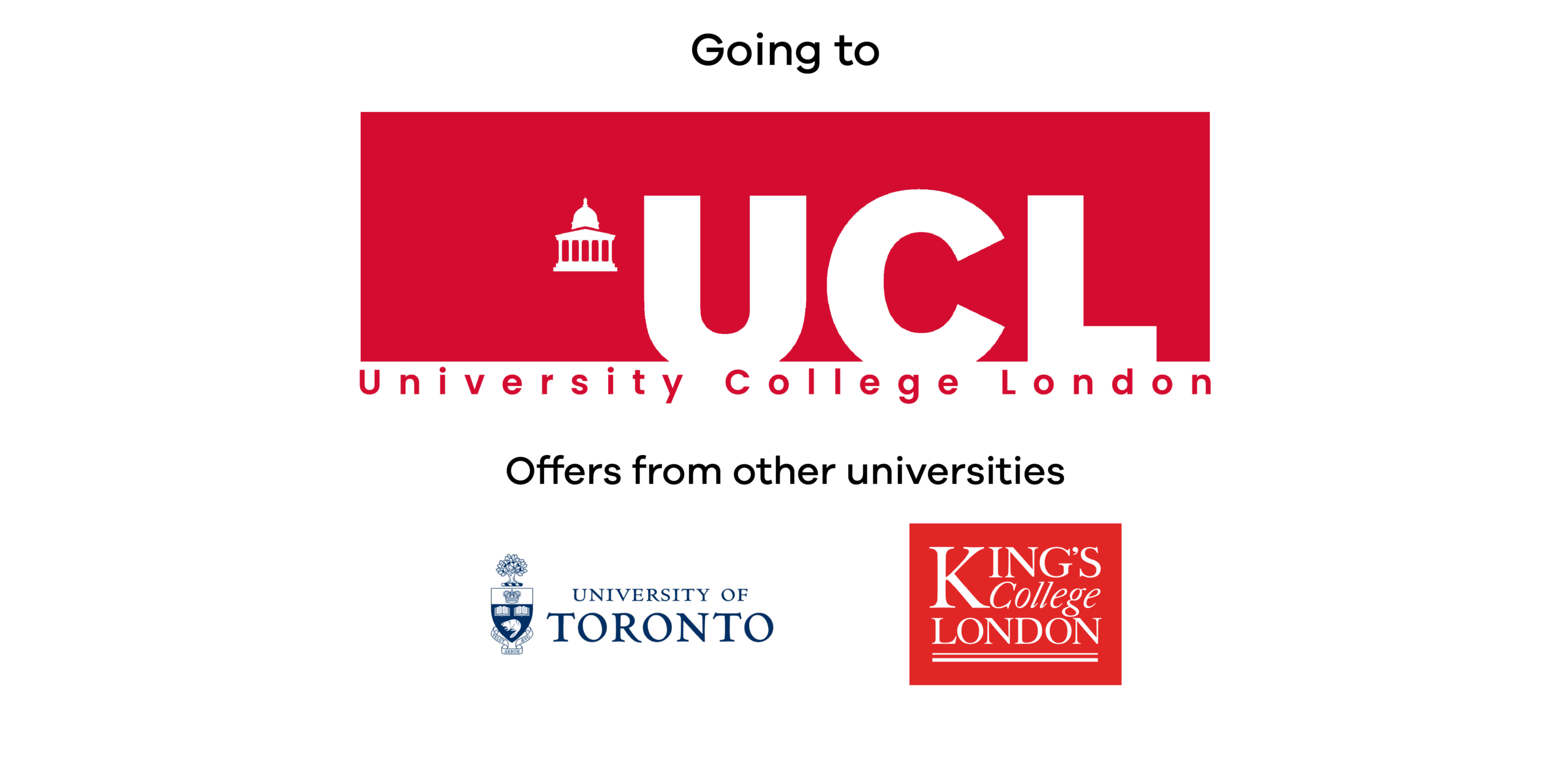 Syed Muhammad Ali's acceptances: University College London and offers from other universities